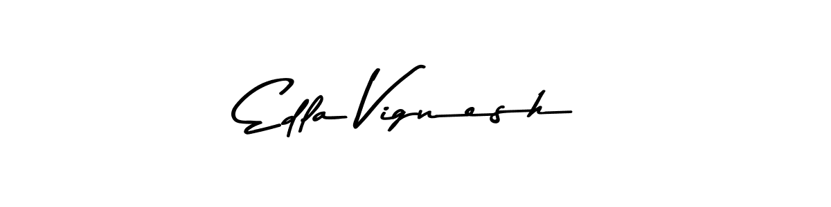 Make a beautiful signature design for name Edla Vignesh. With this signature (Asem Kandis PERSONAL USE) style, you can create a handwritten signature for free. Edla Vignesh signature style 9 images and pictures png