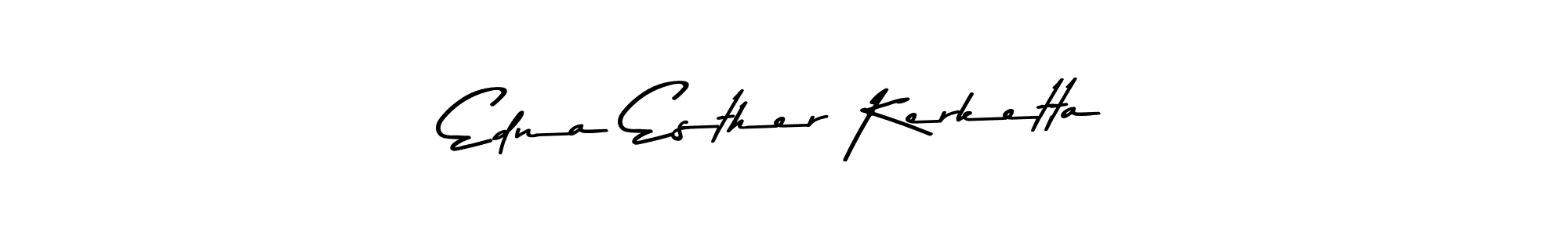 Make a beautiful signature design for name Edna Esther Kerketta. With this signature (Asem Kandis PERSONAL USE) style, you can create a handwritten signature for free. Edna Esther Kerketta signature style 9 images and pictures png