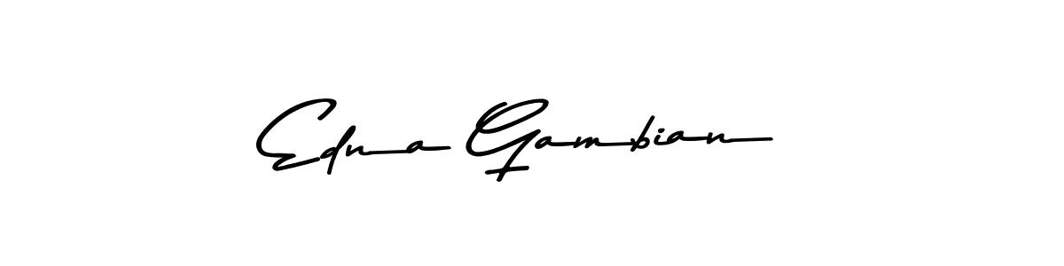 Create a beautiful signature design for name Edna Gambian. With this signature (Asem Kandis PERSONAL USE) fonts, you can make a handwritten signature for free. Edna Gambian signature style 9 images and pictures png