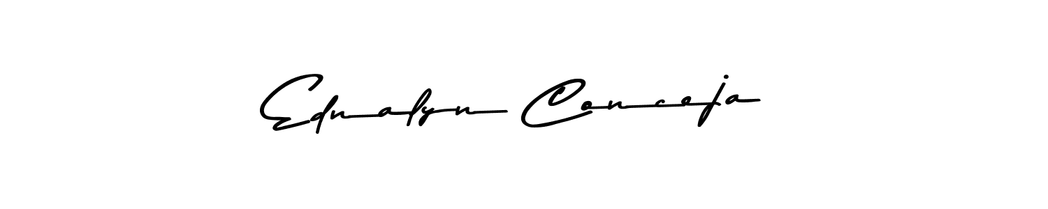 The best way (Asem Kandis PERSONAL USE) to make a short signature is to pick only two or three words in your name. The name Ednalyn Conceja include a total of six letters. For converting this name. Ednalyn Conceja signature style 9 images and pictures png