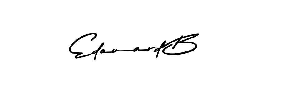 How to make Edouard B name signature. Use Asem Kandis PERSONAL USE style for creating short signs online. This is the latest handwritten sign. Edouard B signature style 9 images and pictures png