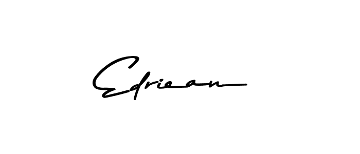 How to make Edriean name signature. Use Asem Kandis PERSONAL USE style for creating short signs online. This is the latest handwritten sign. Edriean signature style 9 images and pictures png