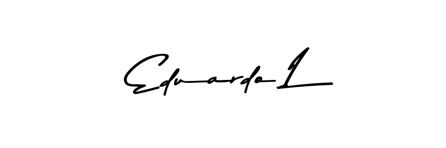 You should practise on your own different ways (Asem Kandis PERSONAL USE) to write your name (Eduardo L) in signature. don't let someone else do it for you. Eduardo L signature style 9 images and pictures png