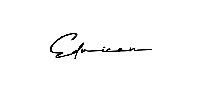 Use a signature maker to create a handwritten signature online. With this signature software, you can design (Asem Kandis PERSONAL USE) your own signature for name Eduicon. Eduicon signature style 9 images and pictures png