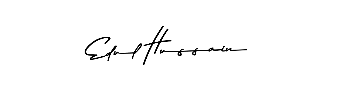 Make a beautiful signature design for name Edul Hussain. With this signature (Asem Kandis PERSONAL USE) style, you can create a handwritten signature for free. Edul Hussain signature style 9 images and pictures png