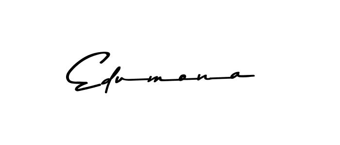 How to make Edumona name signature. Use Asem Kandis PERSONAL USE style for creating short signs online. This is the latest handwritten sign. Edumona signature style 9 images and pictures png