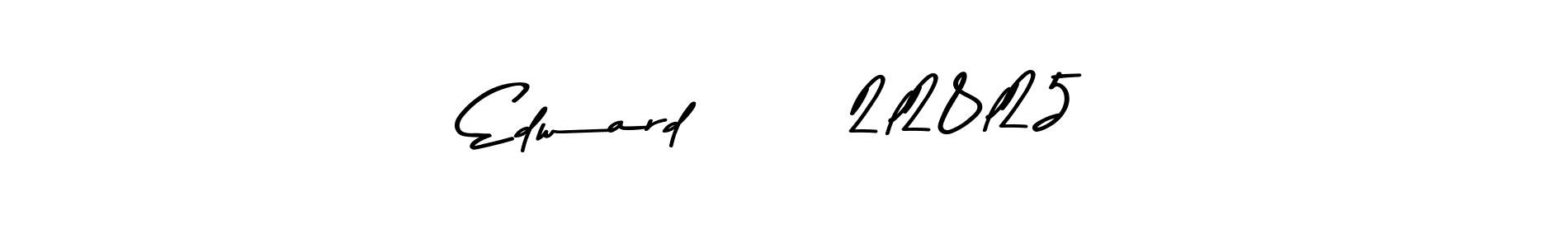How to make Edward      2l28l25 name signature. Use Asem Kandis PERSONAL USE style for creating short signs online. This is the latest handwritten sign. Edward      2l28l25 signature style 9 images and pictures png