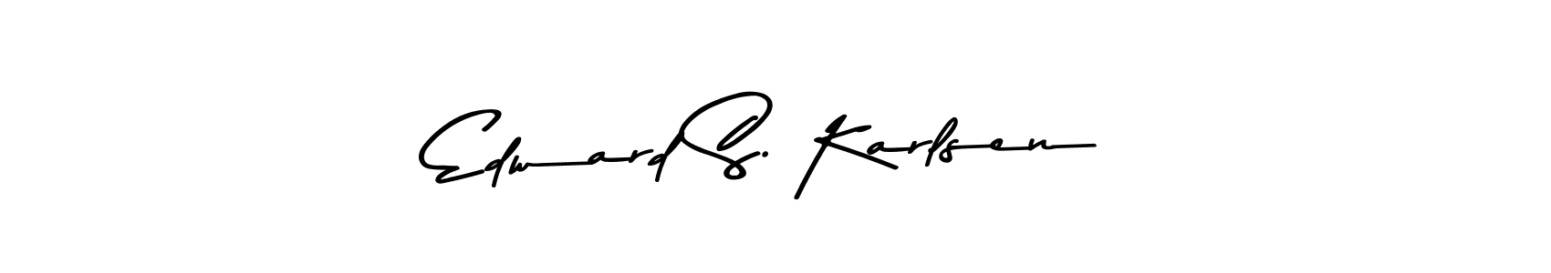 Use a signature maker to create a handwritten signature online. With this signature software, you can design (Asem Kandis PERSONAL USE) your own signature for name Edward S. Karlsen. Edward S. Karlsen signature style 9 images and pictures png