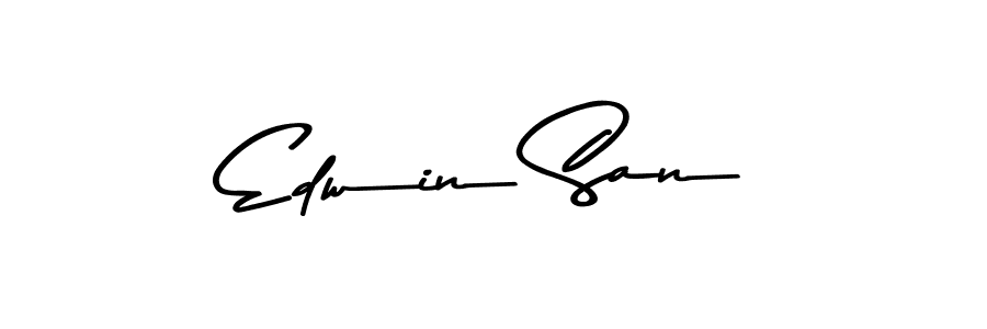 You should practise on your own different ways (Asem Kandis PERSONAL USE) to write your name (Edwin San) in signature. don't let someone else do it for you. Edwin San signature style 9 images and pictures png