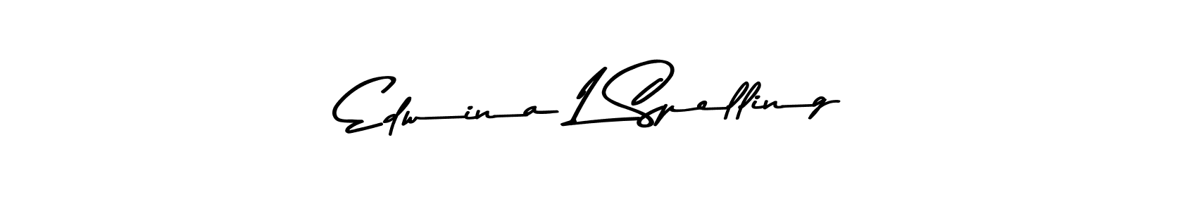 Edwina L Spelling stylish signature style. Best Handwritten Sign (Asem Kandis PERSONAL USE) for my name. Handwritten Signature Collection Ideas for my name Edwina L Spelling. Edwina L Spelling signature style 9 images and pictures png