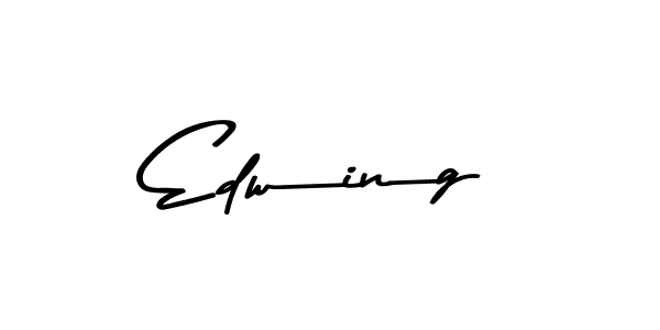 Design your own signature with our free online signature maker. With this signature software, you can create a handwritten (Asem Kandis PERSONAL USE) signature for name Edwing. Edwing signature style 9 images and pictures png