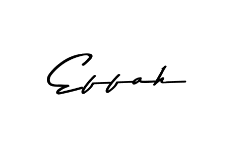Create a beautiful signature design for name Effah. With this signature (Asem Kandis PERSONAL USE) fonts, you can make a handwritten signature for free. Effah signature style 9 images and pictures png