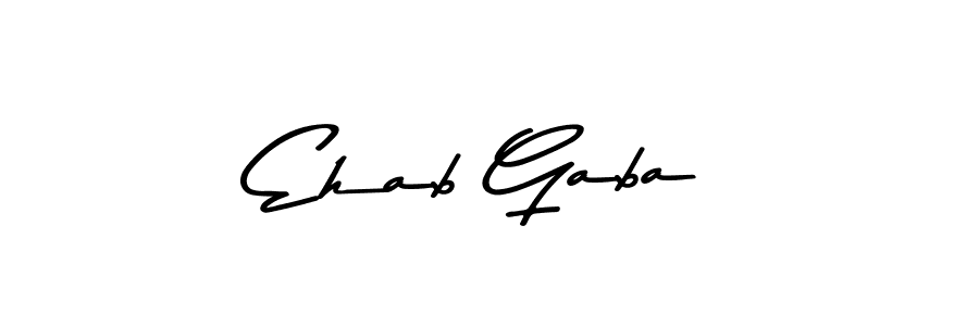 Design your own signature with our free online signature maker. With this signature software, you can create a handwritten (Asem Kandis PERSONAL USE) signature for name Ehab Gaba. Ehab Gaba signature style 9 images and pictures png