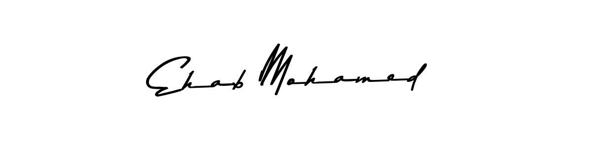 How to make Ehab Mohamed name signature. Use Asem Kandis PERSONAL USE style for creating short signs online. This is the latest handwritten sign. Ehab Mohamed signature style 9 images and pictures png