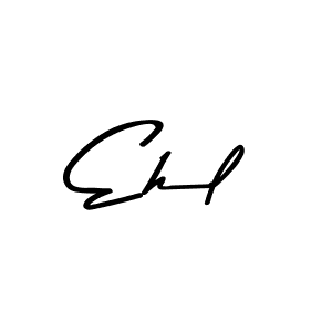 How to make Ehl name signature. Use Asem Kandis PERSONAL USE style for creating short signs online. This is the latest handwritten sign. Ehl signature style 9 images and pictures png