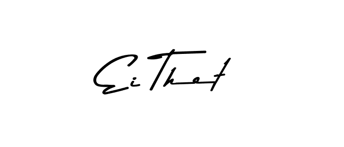 This is the best signature style for the Ei Thet name. Also you like these signature font (Asem Kandis PERSONAL USE). Mix name signature. Ei Thet signature style 9 images and pictures png