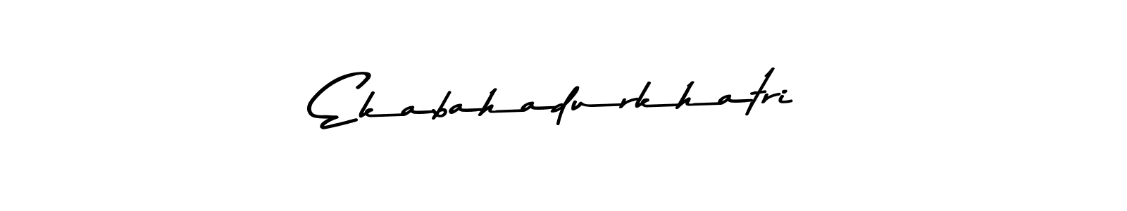 The best way (Asem Kandis PERSONAL USE) to make a short signature is to pick only two or three words in your name. The name Ekabahadurkhatri include a total of six letters. For converting this name. Ekabahadurkhatri signature style 9 images and pictures png