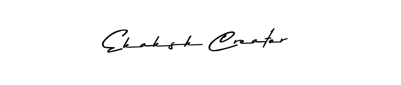 Ekaksh Creator stylish signature style. Best Handwritten Sign (Asem Kandis PERSONAL USE) for my name. Handwritten Signature Collection Ideas for my name Ekaksh Creator. Ekaksh Creator signature style 9 images and pictures png