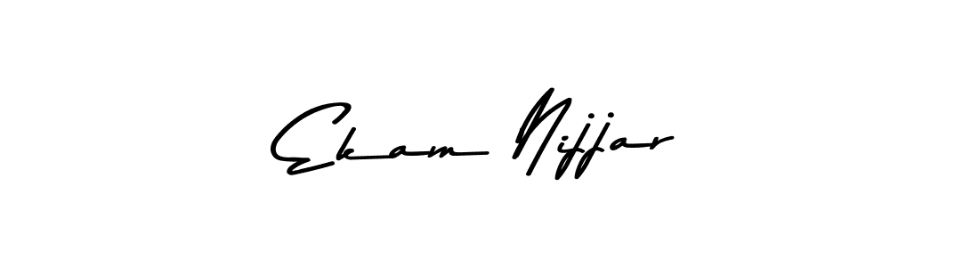 The best way (Asem Kandis PERSONAL USE) to make a short signature is to pick only two or three words in your name. The name Ekam Nijjar include a total of six letters. For converting this name. Ekam Nijjar signature style 9 images and pictures png