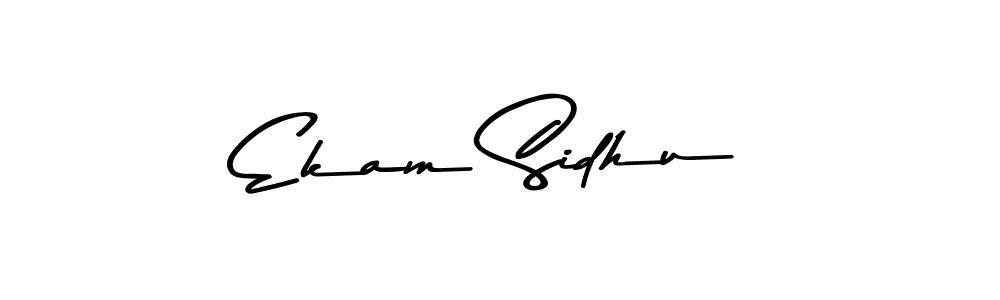 How to make Ekam Sidhu name signature. Use Asem Kandis PERSONAL USE style for creating short signs online. This is the latest handwritten sign. Ekam Sidhu signature style 9 images and pictures png