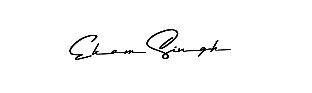 Make a beautiful signature design for name Ekam Singh. With this signature (Asem Kandis PERSONAL USE) style, you can create a handwritten signature for free. Ekam Singh signature style 9 images and pictures png