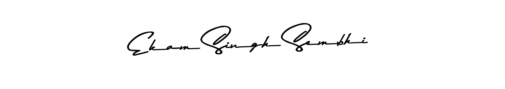Ekam Singh Sembhi stylish signature style. Best Handwritten Sign (Asem Kandis PERSONAL USE) for my name. Handwritten Signature Collection Ideas for my name Ekam Singh Sembhi. Ekam Singh Sembhi signature style 9 images and pictures png