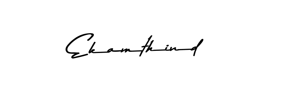 How to make Ekamthind name signature. Use Asem Kandis PERSONAL USE style for creating short signs online. This is the latest handwritten sign. Ekamthind signature style 9 images and pictures png