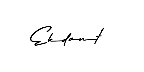 How to make Ekdant name signature. Use Asem Kandis PERSONAL USE style for creating short signs online. This is the latest handwritten sign. Ekdant signature style 9 images and pictures png