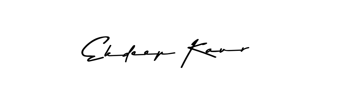 Create a beautiful signature design for name Ekdeep Kaur. With this signature (Asem Kandis PERSONAL USE) fonts, you can make a handwritten signature for free. Ekdeep Kaur signature style 9 images and pictures png