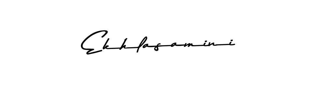 Create a beautiful signature design for name Ekhlasamini. With this signature (Asem Kandis PERSONAL USE) fonts, you can make a handwritten signature for free. Ekhlasamini signature style 9 images and pictures png