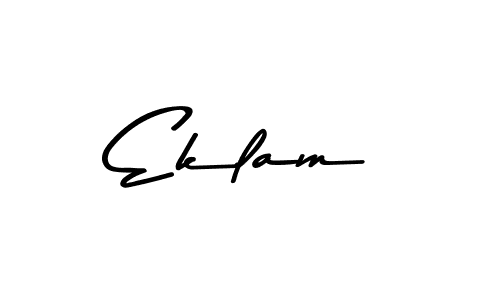 Make a beautiful signature design for name Eklam. With this signature (Asem Kandis PERSONAL USE) style, you can create a handwritten signature for free. Eklam signature style 9 images and pictures png