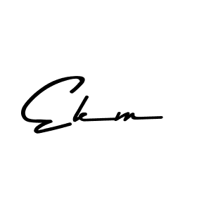 Ekm stylish signature style. Best Handwritten Sign (Asem Kandis PERSONAL USE) for my name. Handwritten Signature Collection Ideas for my name Ekm. Ekm signature style 9 images and pictures png