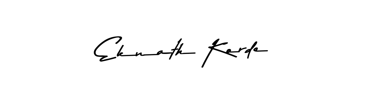 Use a signature maker to create a handwritten signature online. With this signature software, you can design (Asem Kandis PERSONAL USE) your own signature for name Eknath Korde. Eknath Korde signature style 9 images and pictures png