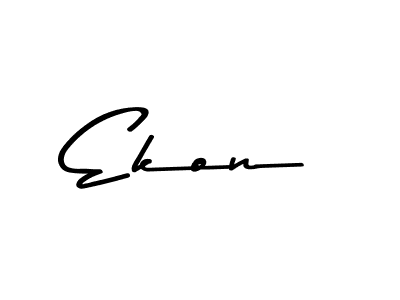 Create a beautiful signature design for name Ekon. With this signature (Asem Kandis PERSONAL USE) fonts, you can make a handwritten signature for free. Ekon signature style 9 images and pictures png