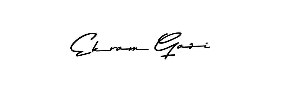 Create a beautiful signature design for name Ekram Gazi. With this signature (Asem Kandis PERSONAL USE) fonts, you can make a handwritten signature for free. Ekram Gazi signature style 9 images and pictures png