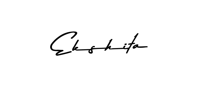 How to make Ekshita name signature. Use Asem Kandis PERSONAL USE style for creating short signs online. This is the latest handwritten sign. Ekshita signature style 9 images and pictures png