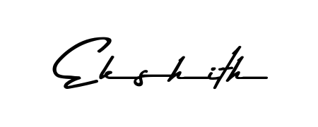 Personalize your online presence with Ekshith signature rendered in elegant Asem Kandis PERSONAL USE font. Great for website footers and blogs. Ekshith signature style 9 images and pictures png