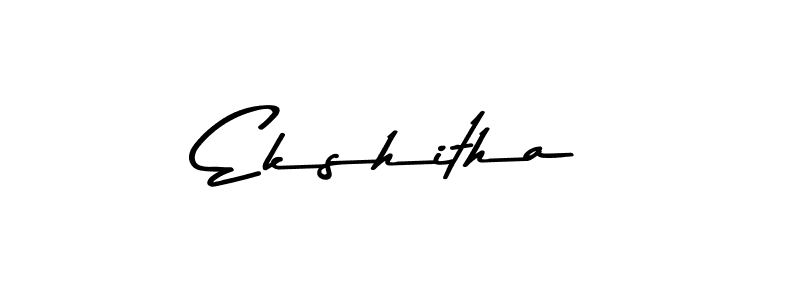 How to make Ekshitha name signature. Use Asem Kandis PERSONAL USE style for creating short signs online. This is the latest handwritten sign. Ekshitha signature style 9 images and pictures png