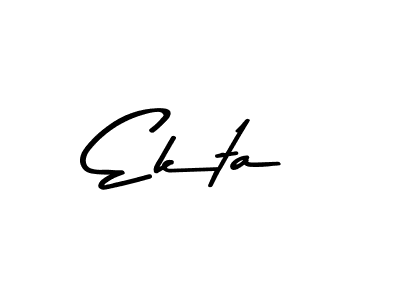 This is the best signature style for the Ekta name. Also you like these signature font (Asem Kandis PERSONAL USE). Mix name signature. Ekta signature style 9 images and pictures png