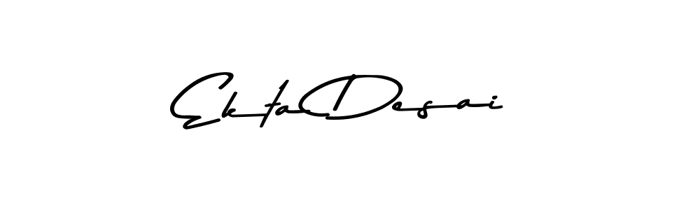 Ekta Desai stylish signature style. Best Handwritten Sign (Asem Kandis PERSONAL USE) for my name. Handwritten Signature Collection Ideas for my name Ekta Desai. Ekta Desai signature style 9 images and pictures png