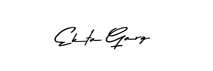 Use a signature maker to create a handwritten signature online. With this signature software, you can design (Asem Kandis PERSONAL USE) your own signature for name Ekta Garg. Ekta Garg signature style 9 images and pictures png