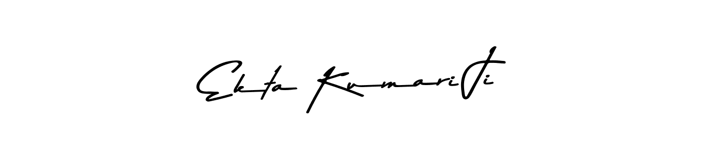 Similarly Asem Kandis PERSONAL USE is the best handwritten signature design. Signature creator online .You can use it as an online autograph creator for name Ekta Kumari Ji. Ekta Kumari Ji signature style 9 images and pictures png