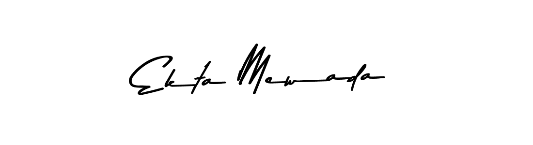 The best way (Asem Kandis PERSONAL USE) to make a short signature is to pick only two or three words in your name. The name Ekta Mewada include a total of six letters. For converting this name. Ekta Mewada signature style 9 images and pictures png