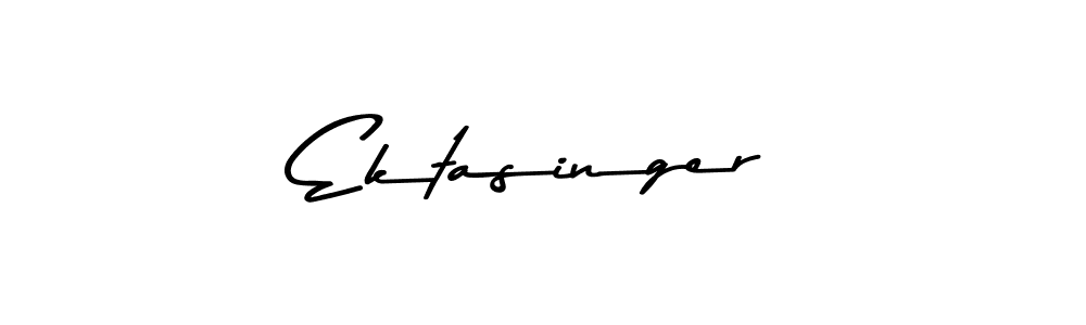 Create a beautiful signature design for name Ektasinger. With this signature (Asem Kandis PERSONAL USE) fonts, you can make a handwritten signature for free. Ektasinger signature style 9 images and pictures png