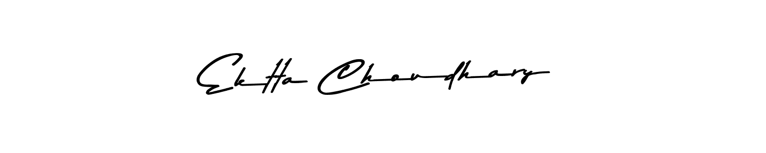 Make a beautiful signature design for name Ektta Choudhary. With this signature (Asem Kandis PERSONAL USE) style, you can create a handwritten signature for free. Ektta Choudhary signature style 9 images and pictures png