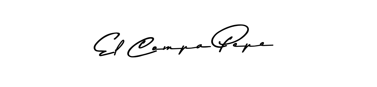 How to make El Compa Pepe name signature. Use Asem Kandis PERSONAL USE style for creating short signs online. This is the latest handwritten sign. El Compa Pepe signature style 9 images and pictures png