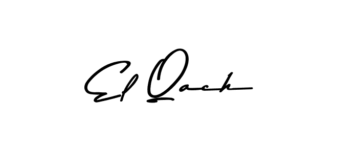 The best way (Asem Kandis PERSONAL USE) to make a short signature is to pick only two or three words in your name. The name El Qach include a total of six letters. For converting this name. El Qach signature style 9 images and pictures png