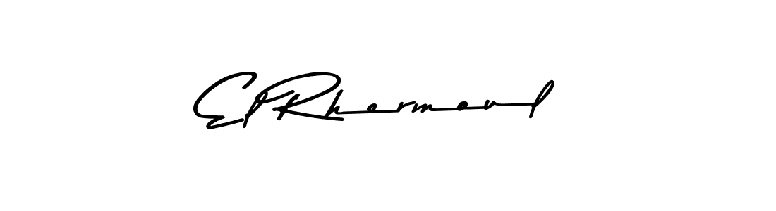 Use a signature maker to create a handwritten signature online. With this signature software, you can design (Asem Kandis PERSONAL USE) your own signature for name El Rhermoul. El Rhermoul signature style 9 images and pictures png