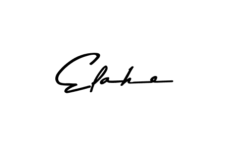 How to make Elahe name signature. Use Asem Kandis PERSONAL USE style for creating short signs online. This is the latest handwritten sign. Elahe signature style 9 images and pictures png