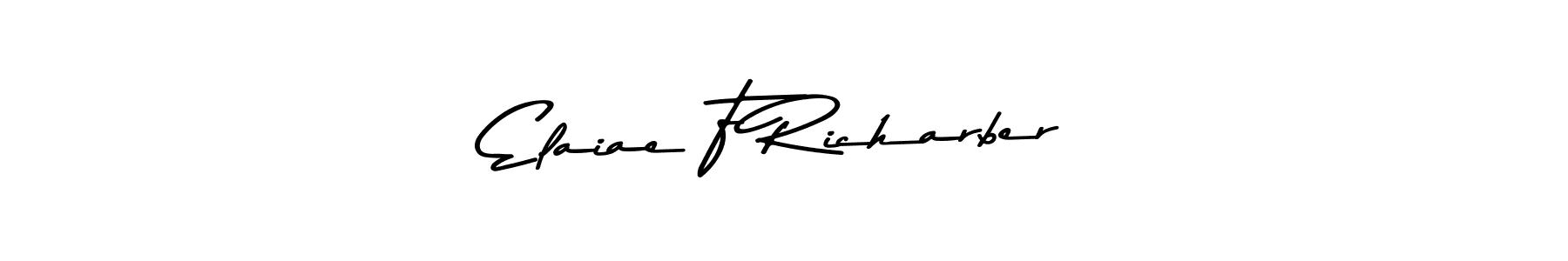 Make a beautiful signature design for name Elaiae F Richarber. Use this online signature maker to create a handwritten signature for free. Elaiae F Richarber signature style 9 images and pictures png